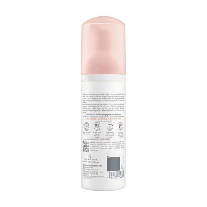 Mousse Nettoyante Matifiante - Visage & Yeux - Peaux Sensibles Normales à Mixtes 150 ml