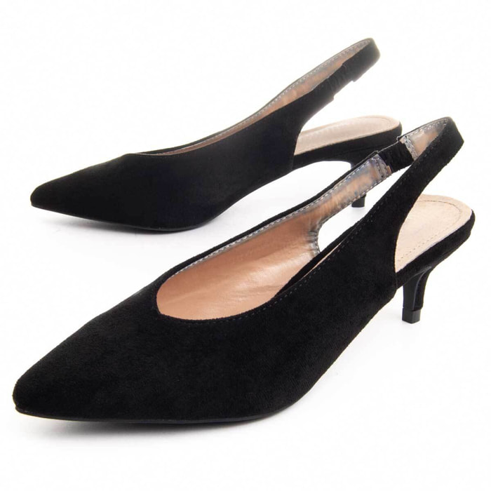 Zapatos De Tacón - Negro - Altura: 3 cm