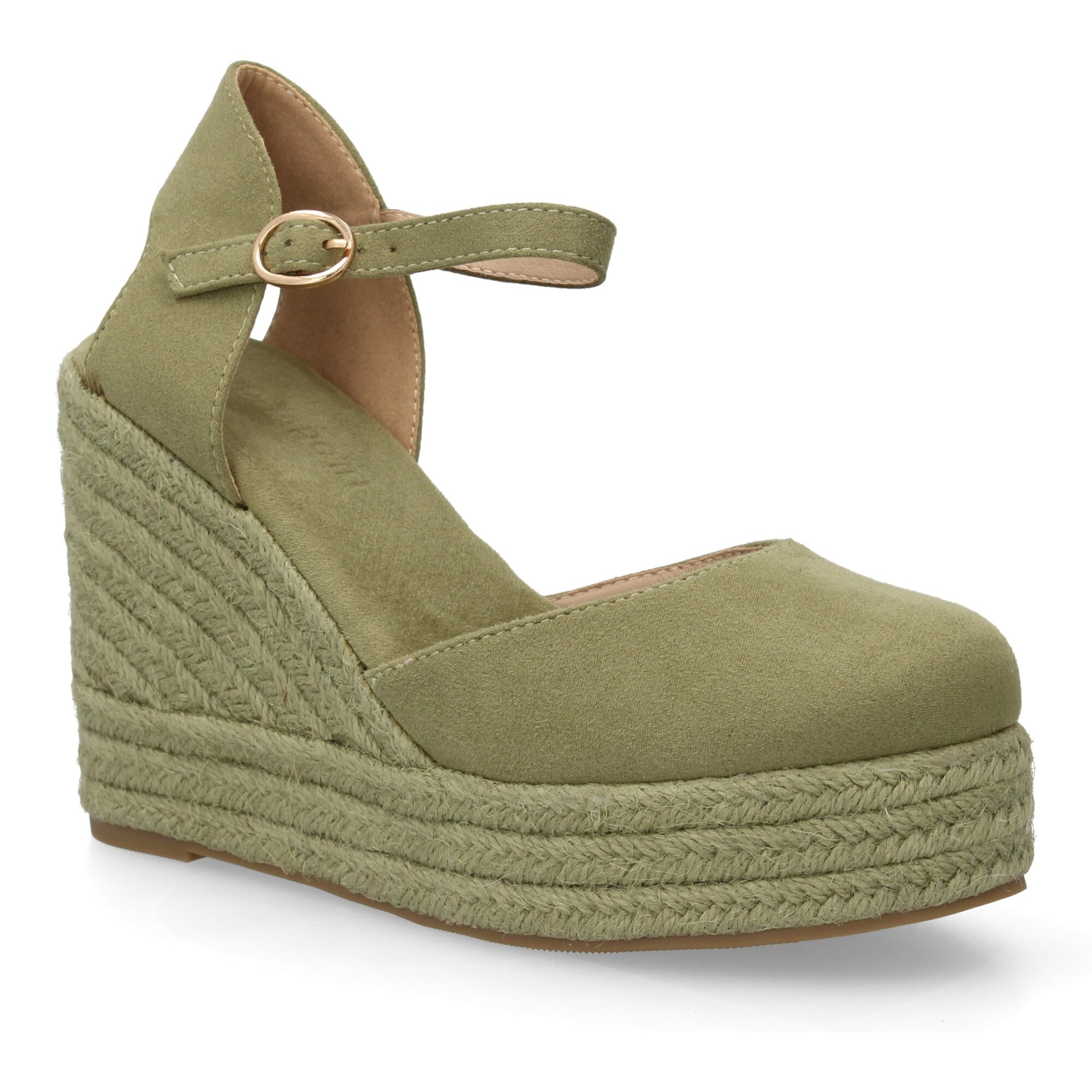 Alpargata cuña mujer talón cerrado y pulsera tobillo