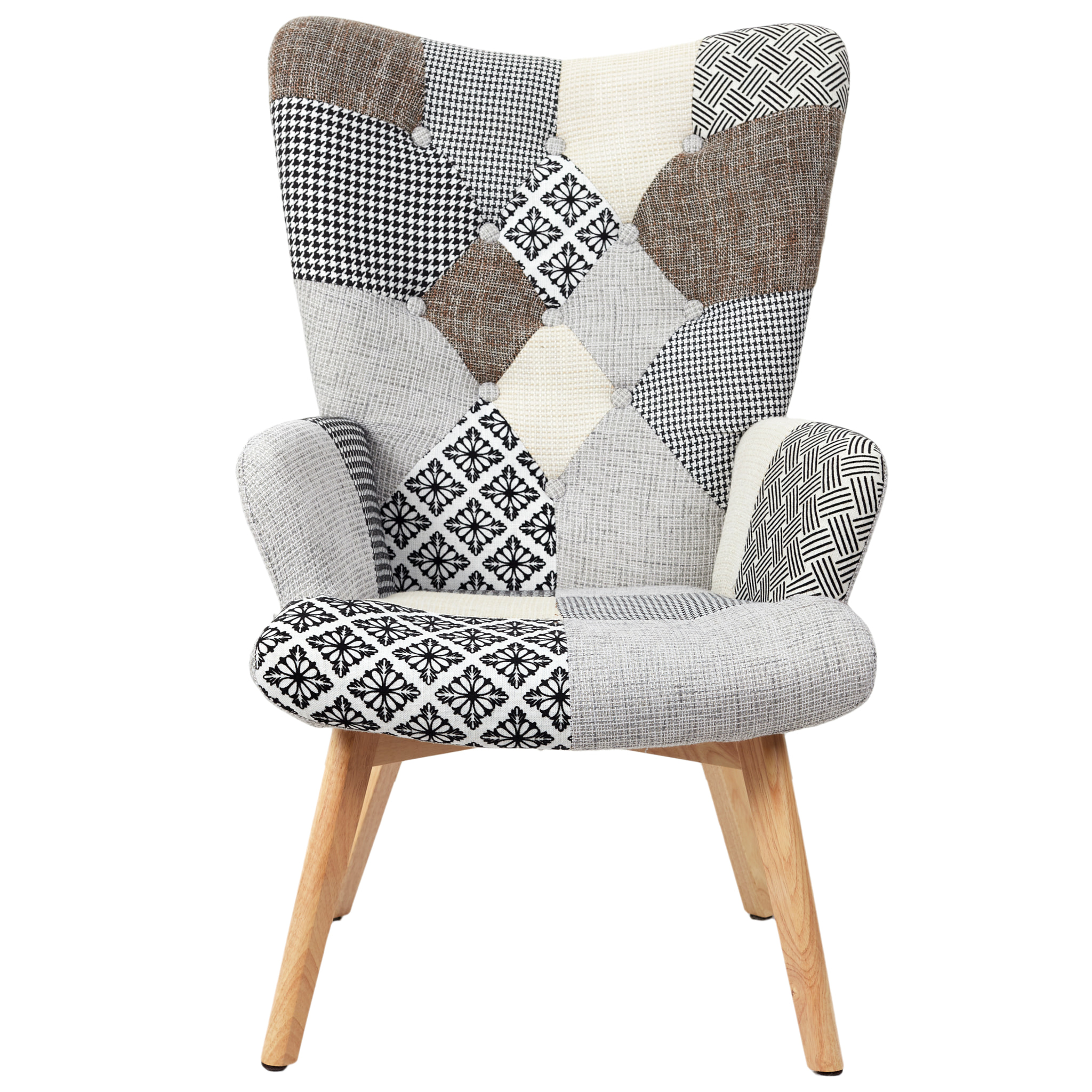 Fauteuil Helsinki Patchwork Gris