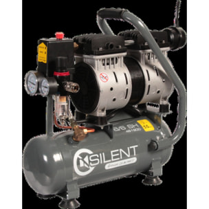 Compresseur Silent 6/6 SH LACME 6 m³/h monophasé - 6 L 8 bar - 461900