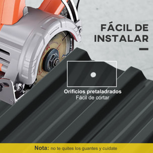 Juego de 12 Paneles para Tejado de Acero Galvanizado Chapas Perfiladas de Techo 7m² para Caseta de Herramientas Cobertizo Exterior 129x45cm Gris Oscuro