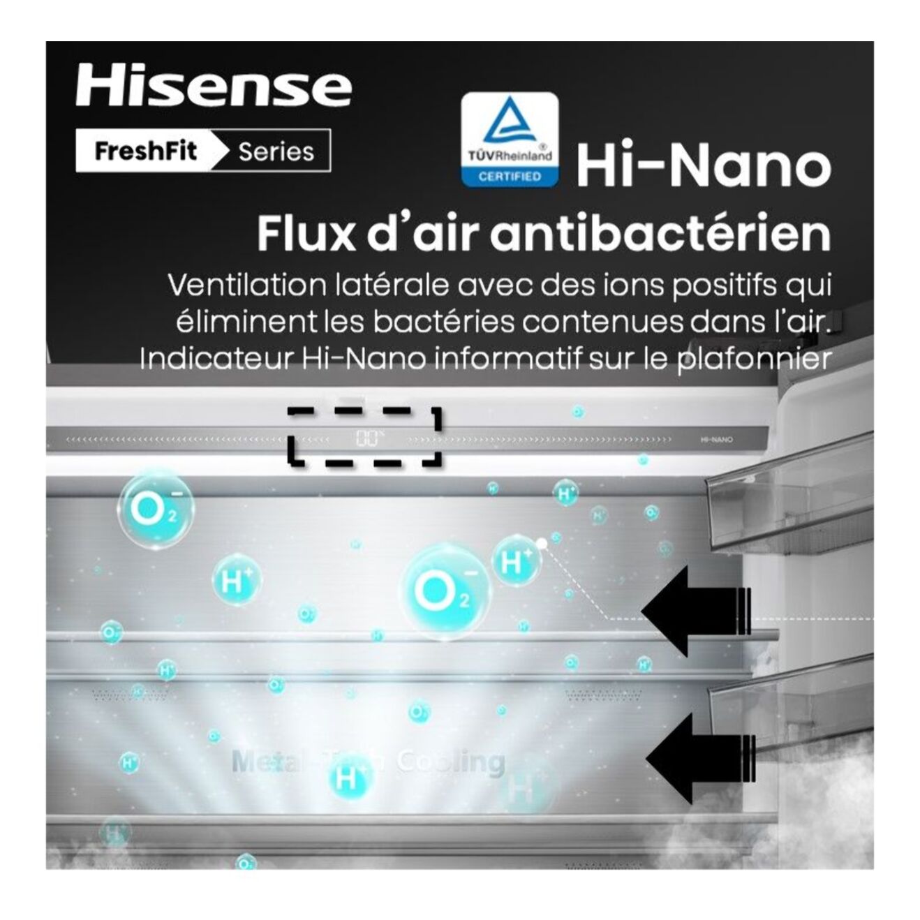 Réfrigérateur multi portes HISENSE RQ768N4GBE freshfit