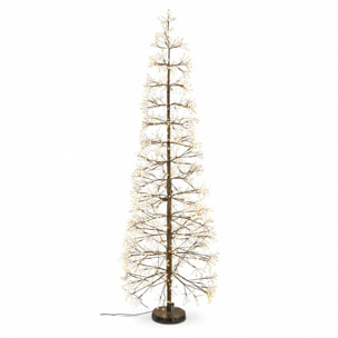 Árbol luminoso led 150 cm con ramas decorativas con 1800 leds blanco cálido con efecto intermitente