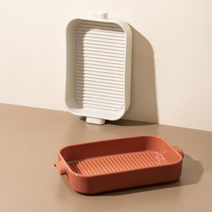 Plat à four grille en grès terracotta OCTAVE