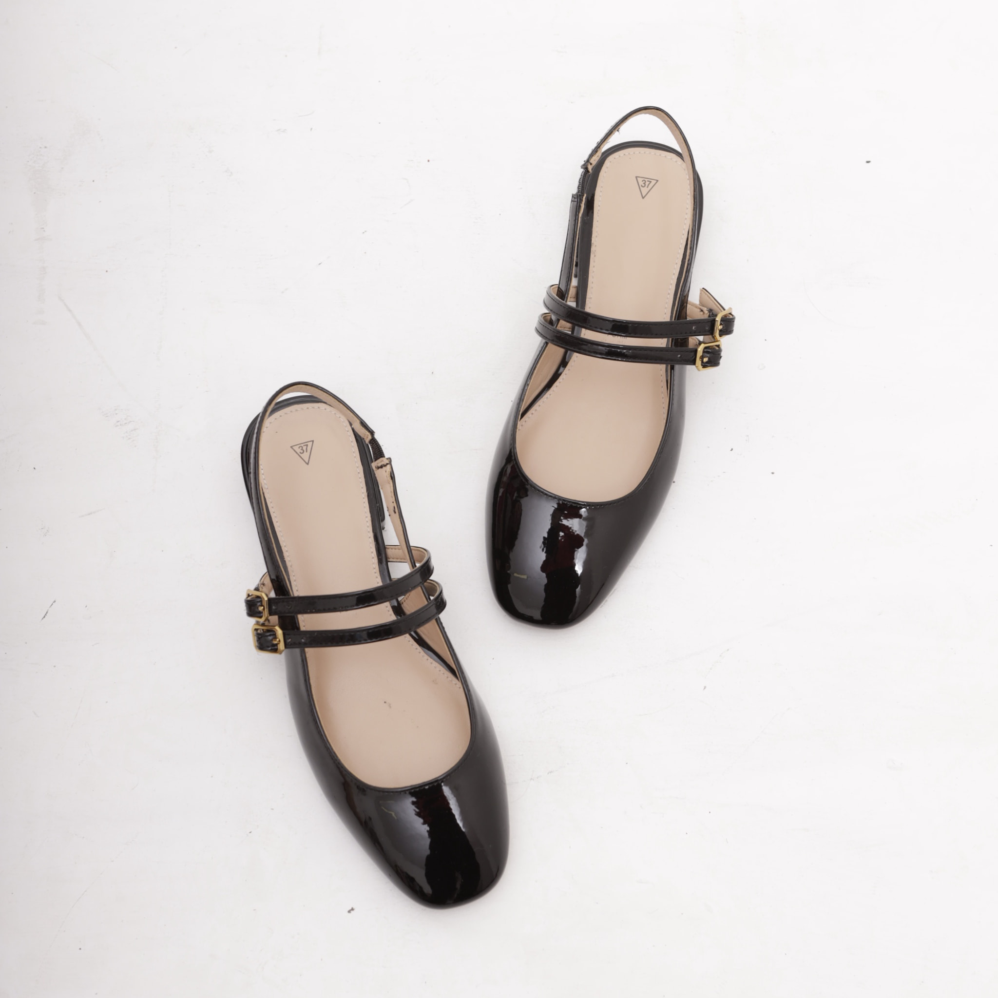 SLINGBACK FLAT NERO