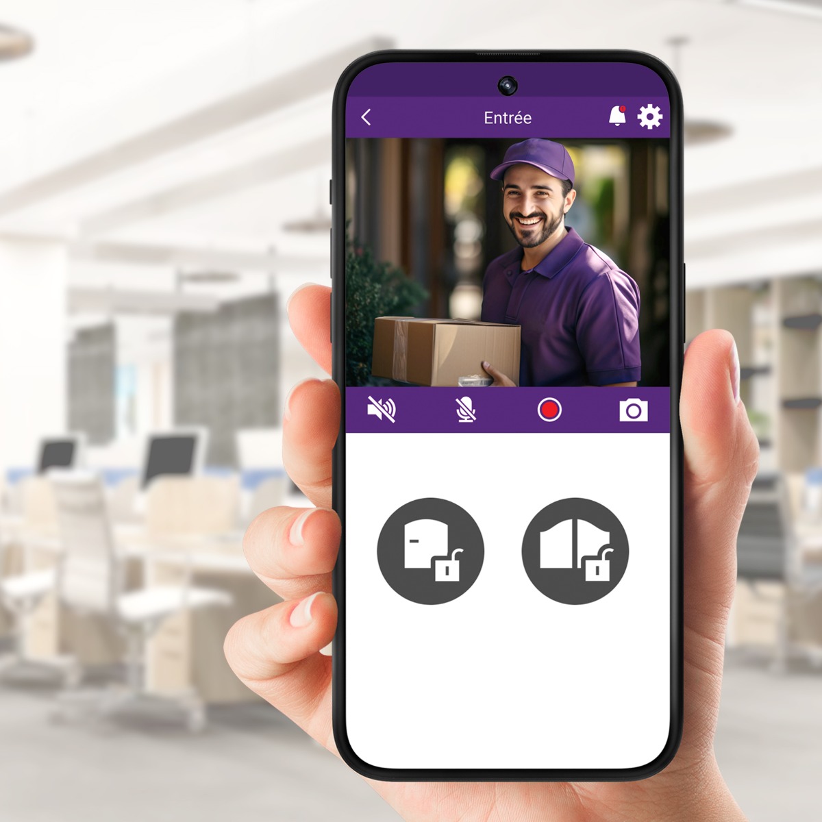 Visiophone filaire connecté Philips Connect 3 avec 5 badges