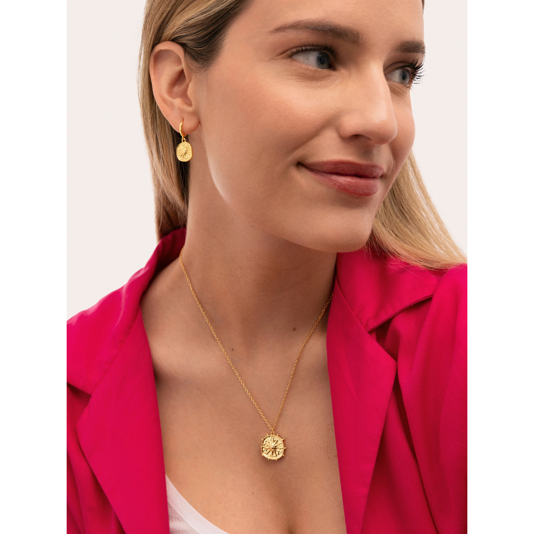 Pack Regalo Collar y Pendientes Solstice Sun Baño Oro