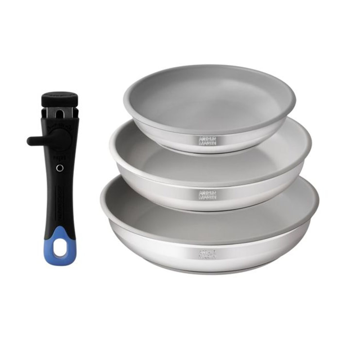 Set amovible de 3 poêles revêtement céramique