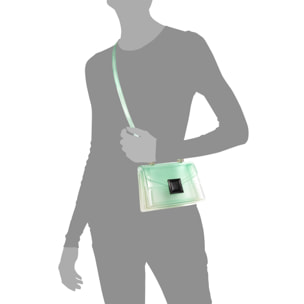 Zapponeta bolso tote mini, de PVC transparente con degradado.