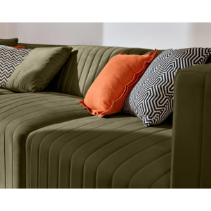 Nova - canapé modulable 3 places - en velours - Vert