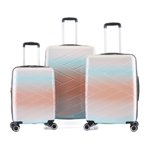 Lot de 3 valises Extensible Rigide "Sun" Trolley Polycarbonate - LYS Paris - SUN B