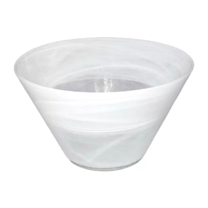 Lot de 6 BOL CONIQUE BLANC 14X14X8CM