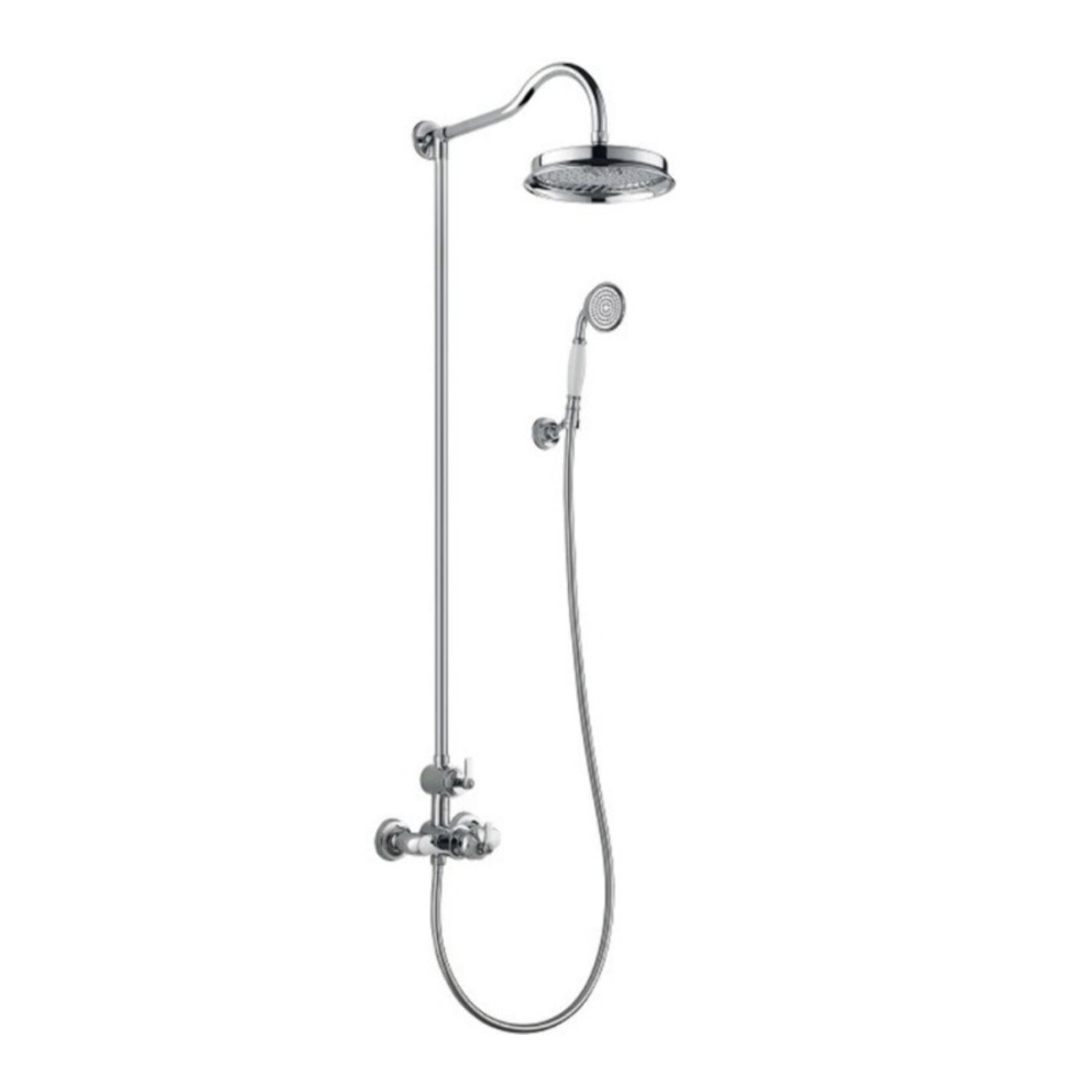 Colonne douche thermostatique rétro recoupable Paini Lady's Chrome