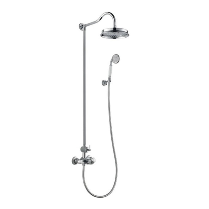 Colonne douche thermostatique rétro recoupable Paini Lady's Chrome