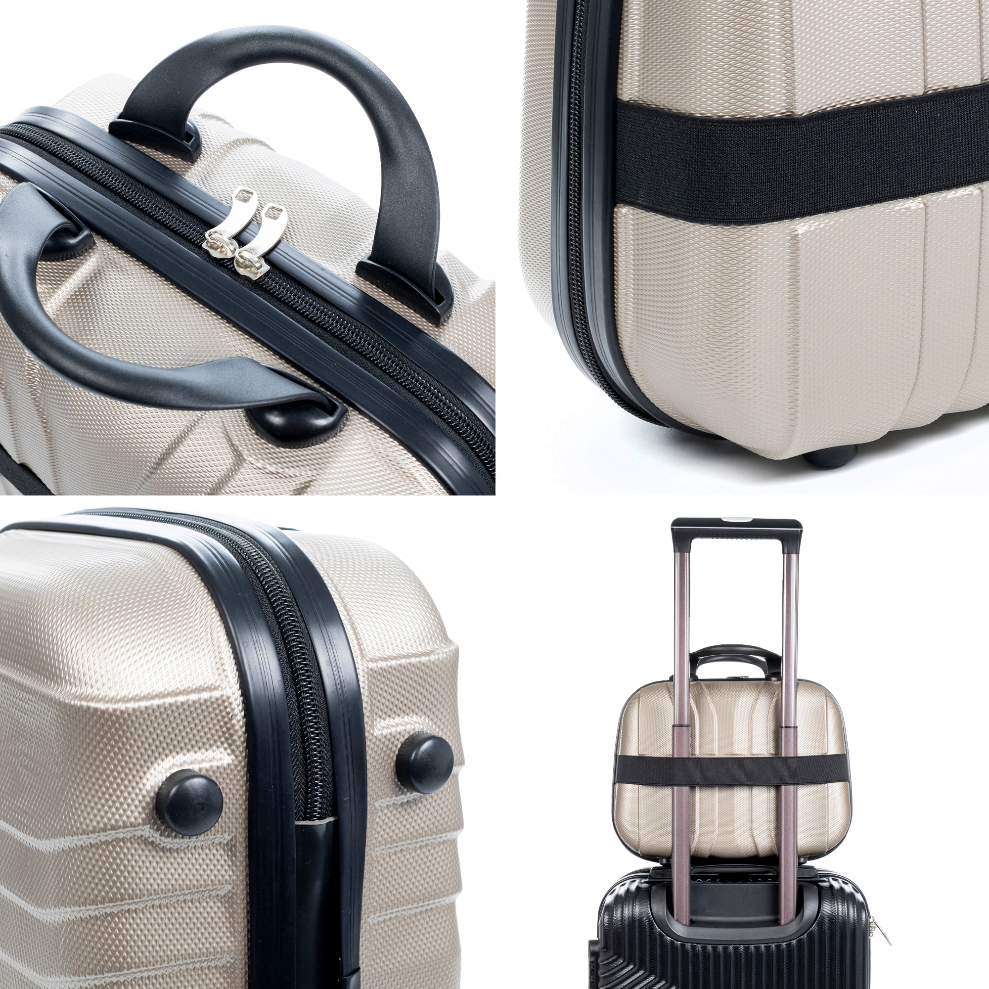 Neceser rígido ultraligero de ABS. Adaptable a trolley.