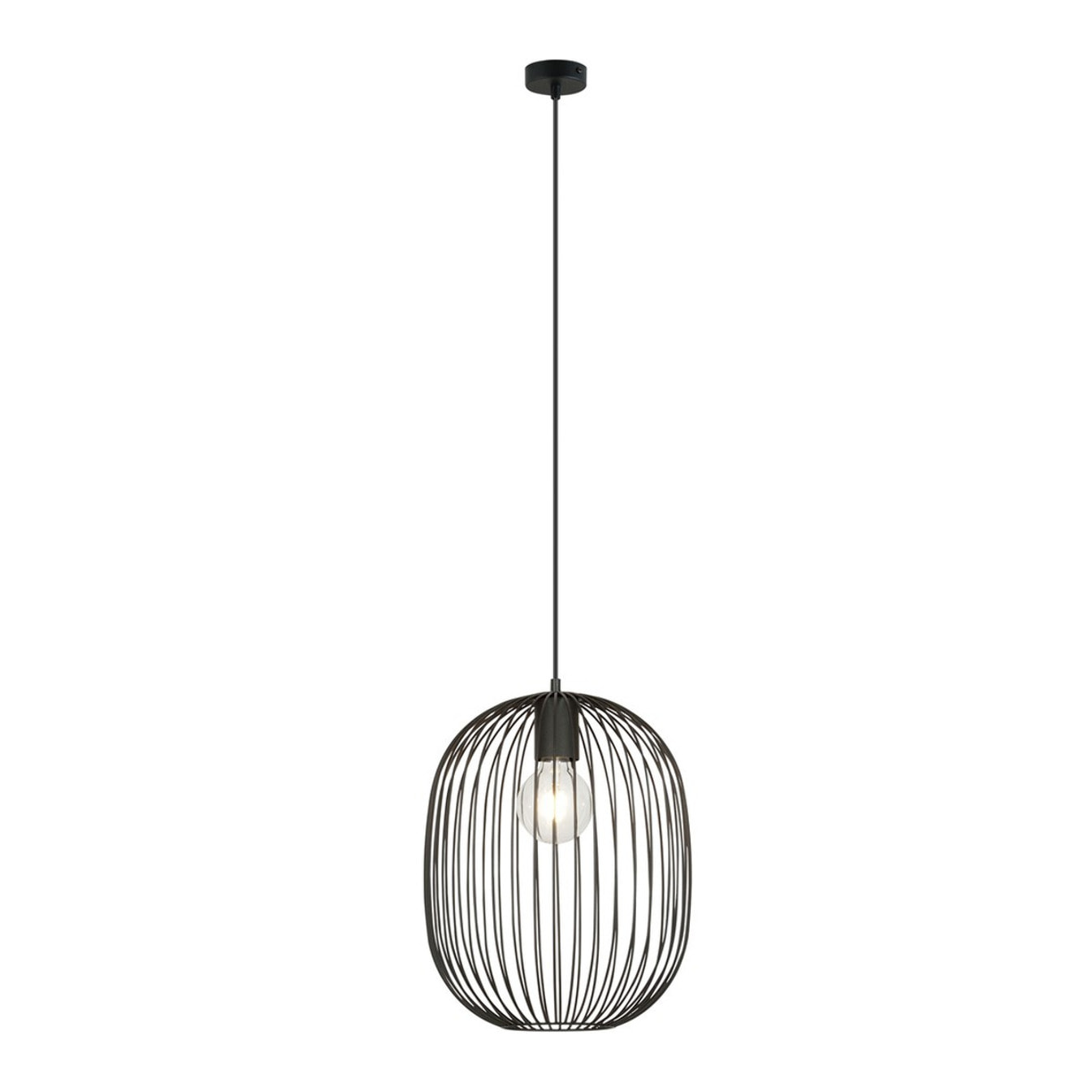 Lampada a sospensione ONYX in acciaio nero