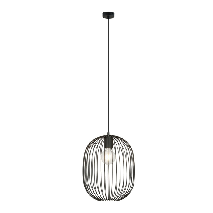 Lampada a sospensione ONYX in acciaio nero