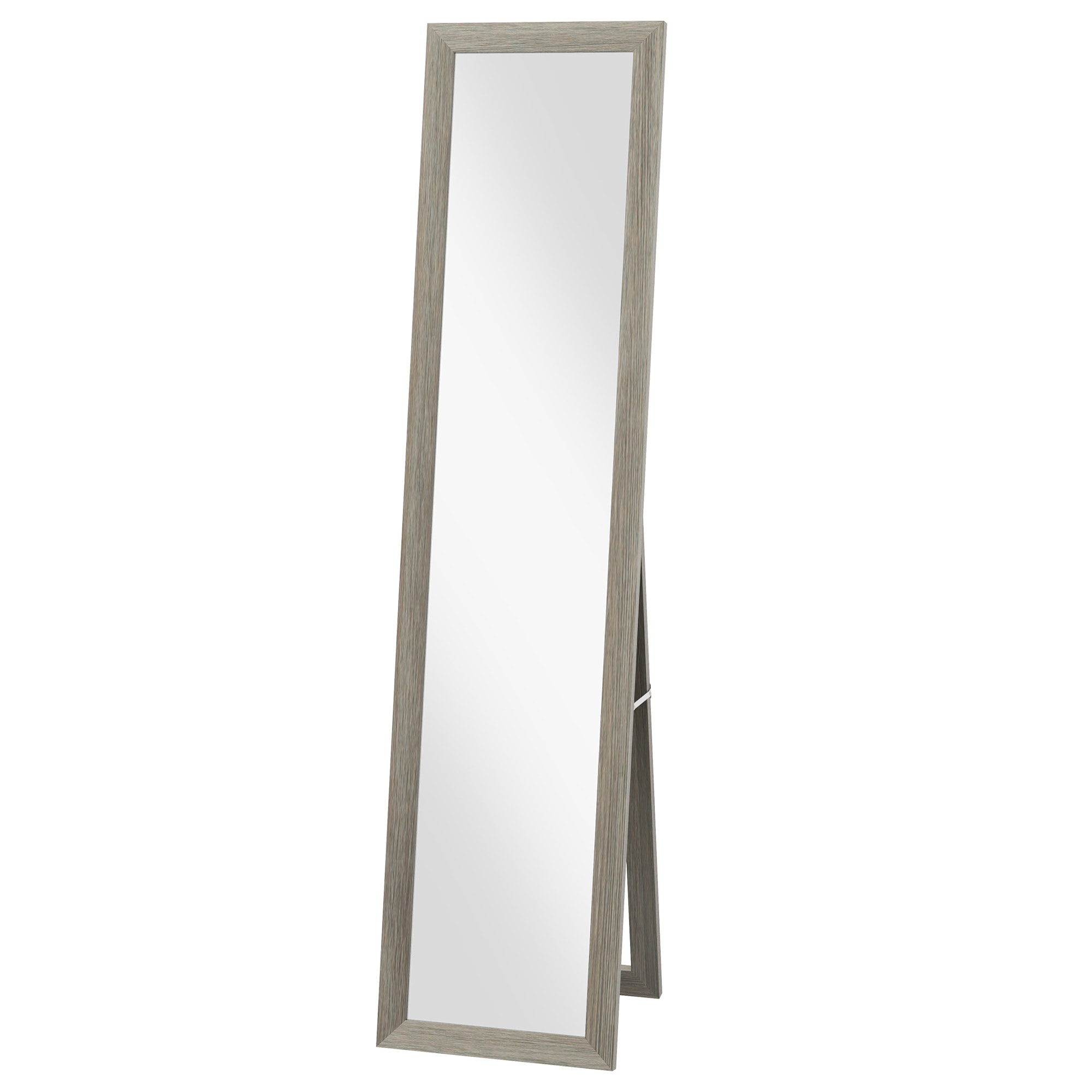 Miroir sur pied et mural rectangulaire dim. 37L x 40l x 157H cm aspect bois gris