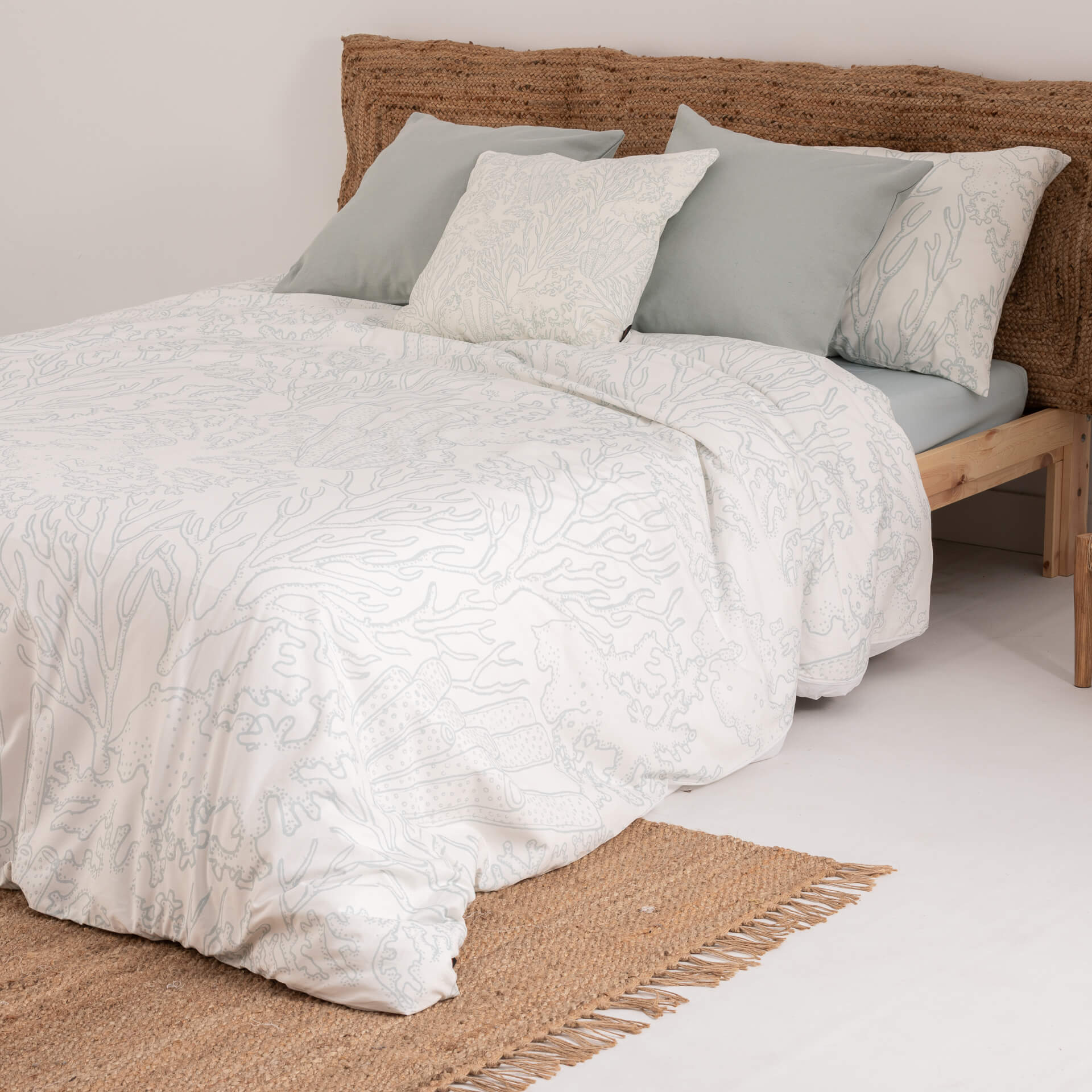 Housse de couette en 100% coton 157 fils Begur Mint