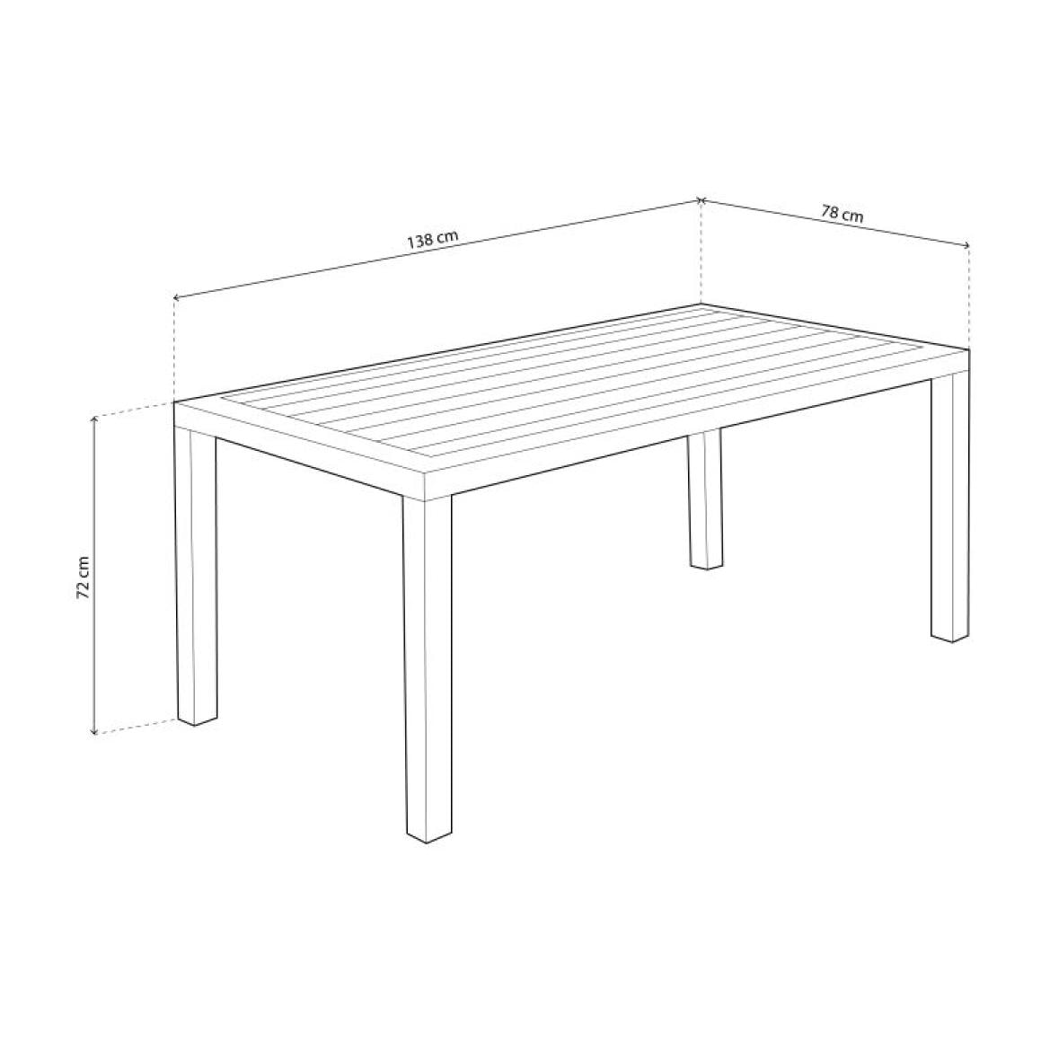 Mesa de exterior Malu Taupé