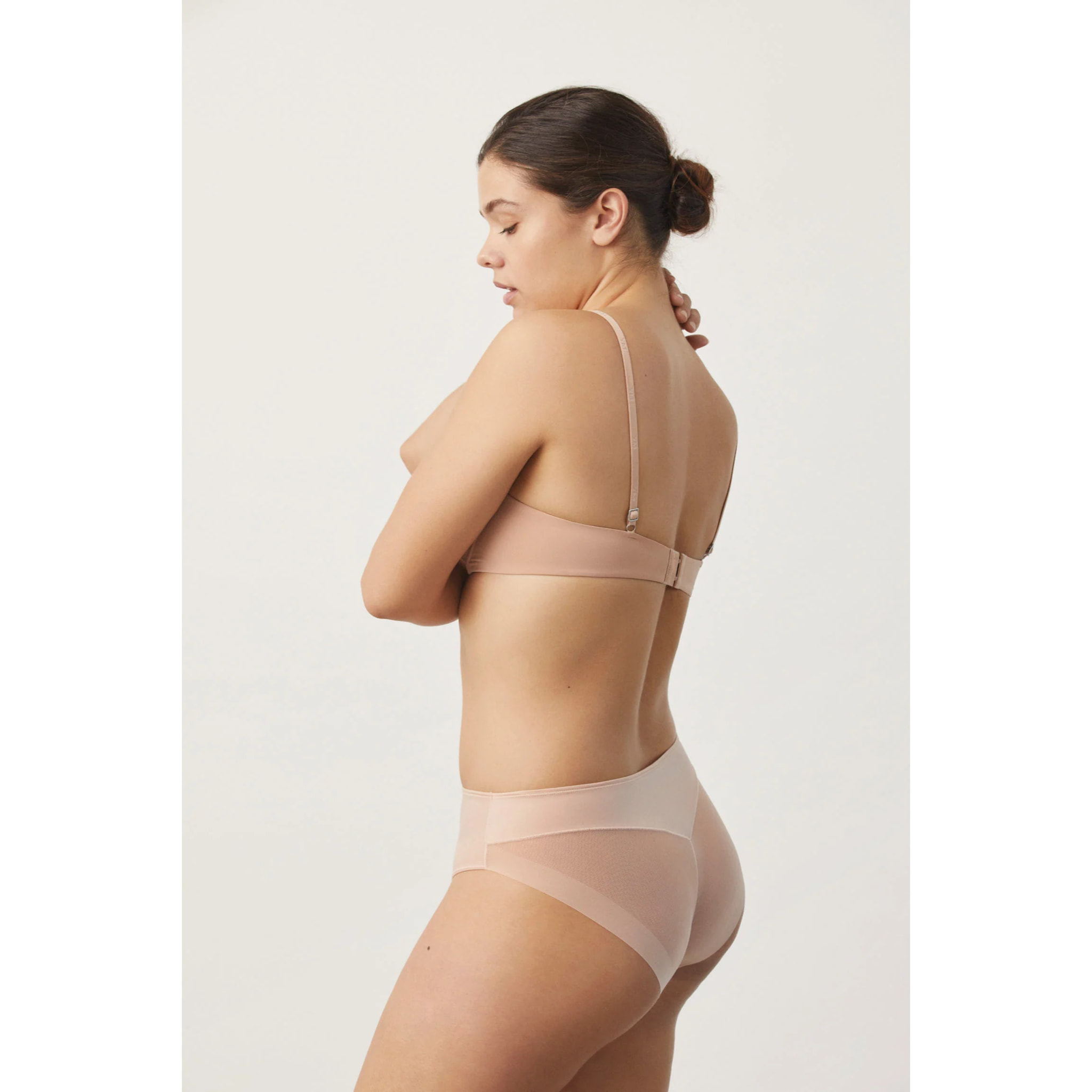 Mutandina midi in tulle beige
