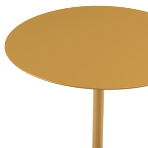 AGATHE - Table d'appoint ronde en acier marron D40cm