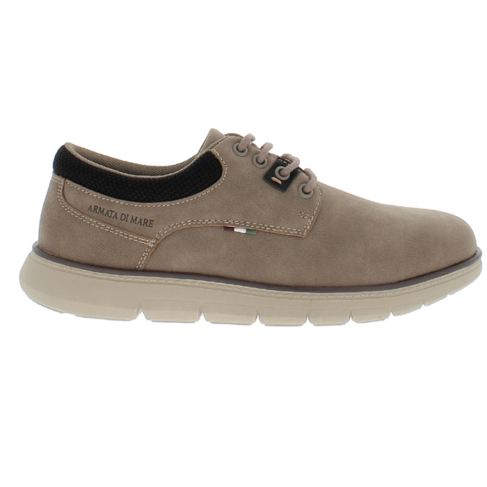 Armata di Mare Scarpe Uomo Scarponcino Casual Stringate con Soletta Rimovibile in Memory Foam AMU W24L635 Taupe