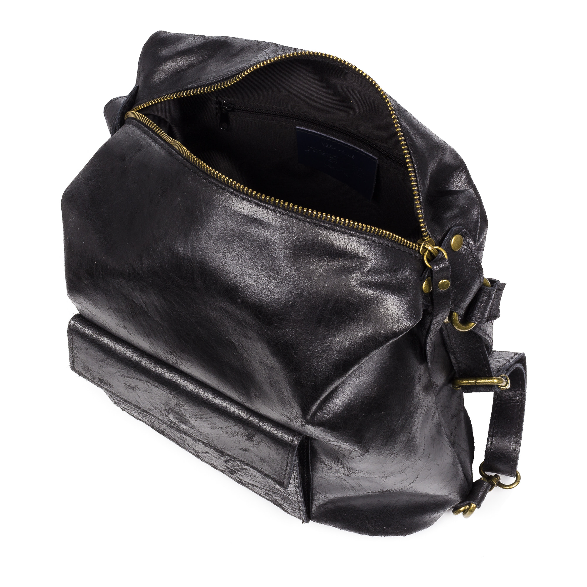 Irene Borsa a Spalla Zaino Donna.Pelle Autentica Scamosciata Lavata a Pietra