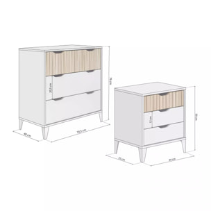 Dormitorio Nitza On Blanco Artik (Blanco Mate) - Natur