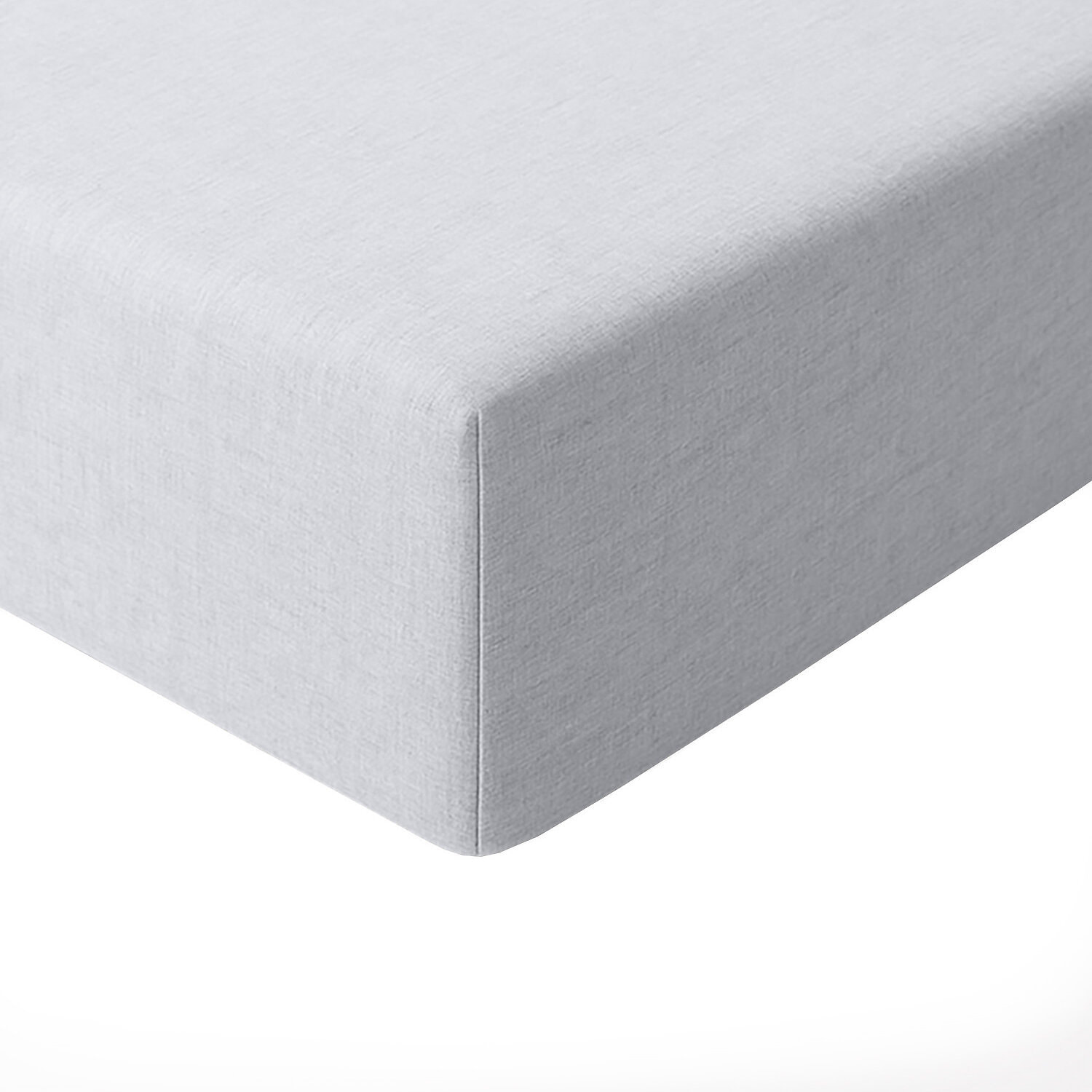 Drap housse - bonnet:30cm 100% coton uni - gris clair