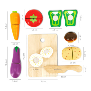 set de verduras VEGGIE TABLE para cortar de madera