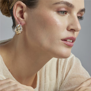 Pendientes Lux by Lux acabadoss en oro amarillo de 18k