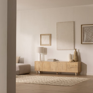 Meuble tv Dakar -bois massif de mangue-couleur arabica 200 x 55 x 40 cm