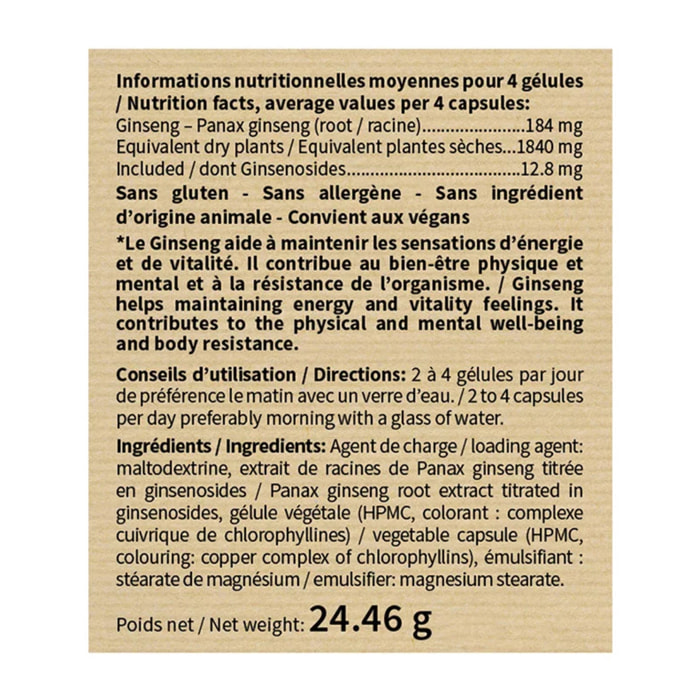 NUTRIEXPERT – Ginseng Rouge – Aide a lutter contre la fatigue et le stress – Soutien des défenses naturelles et vitalité – Stimule le système immunitaire – 100% Extraits Racine de Ginseng – Lot de 3