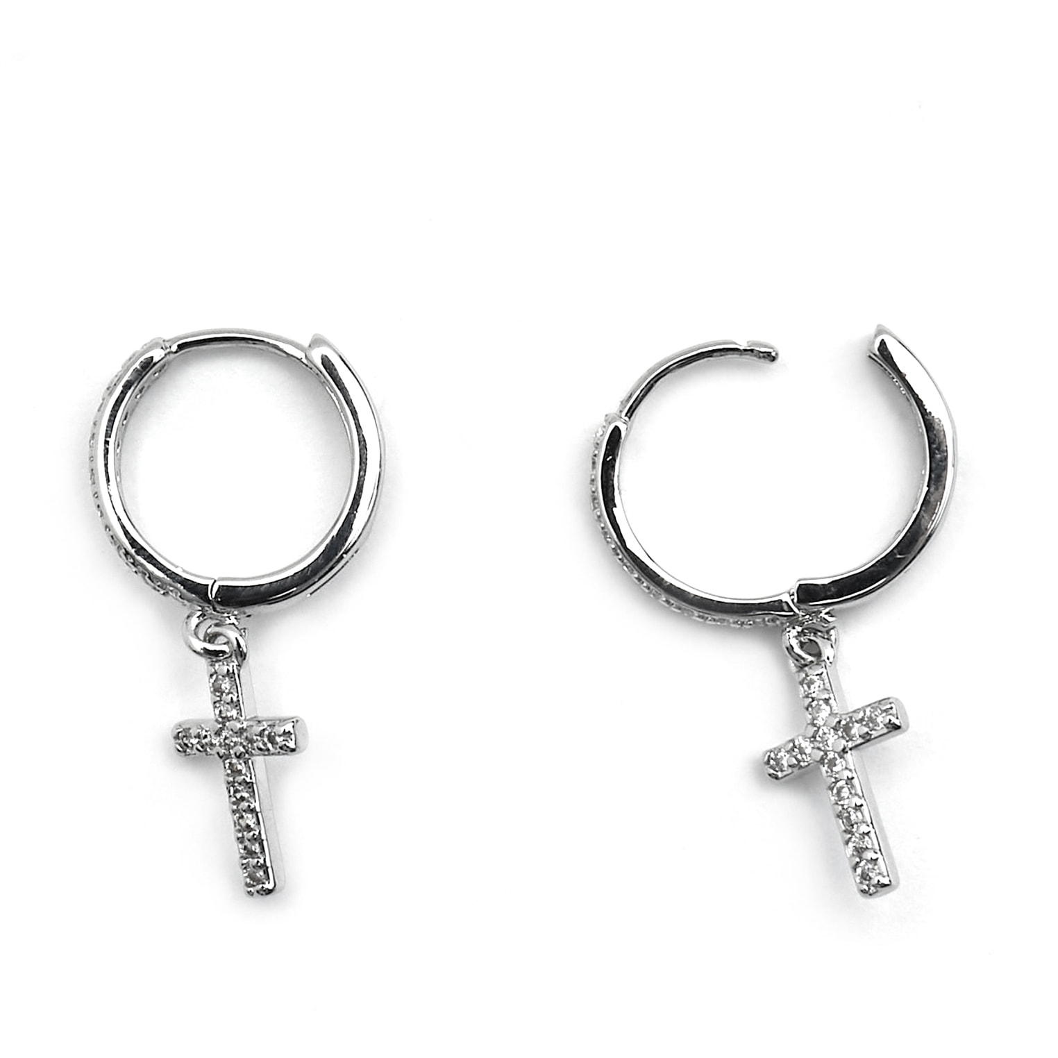 Pendientes con Circonita Brillante acabado plata