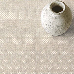 Nappe en résine anti-taches Plumeti blanc