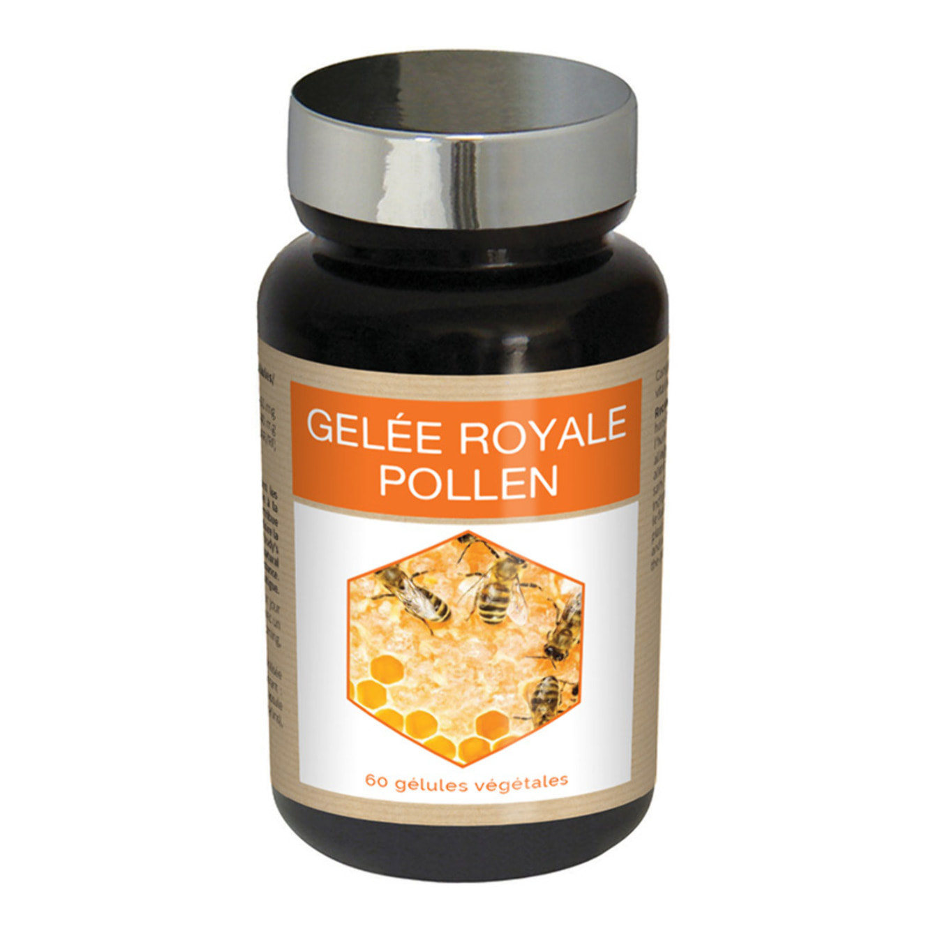 NUTRI EXPERT - Gelée Royale Pollen - Complément alimentaire - Soutien des défenses naturelles - Tonus & Vitalité - Aide à réduire la Fatigue - 60 Gélules