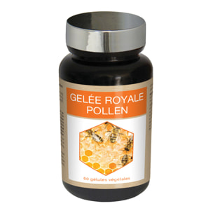 NUTRI EXPERT - Gelée Royale Pollen - Complément alimentaire - Soutien des défenses naturelles - Tonus & Vitalité - Aide à réduire la Fatigue - 60 Gélules