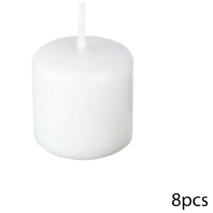 Lot de 10 bougies "Many" blanc 45g