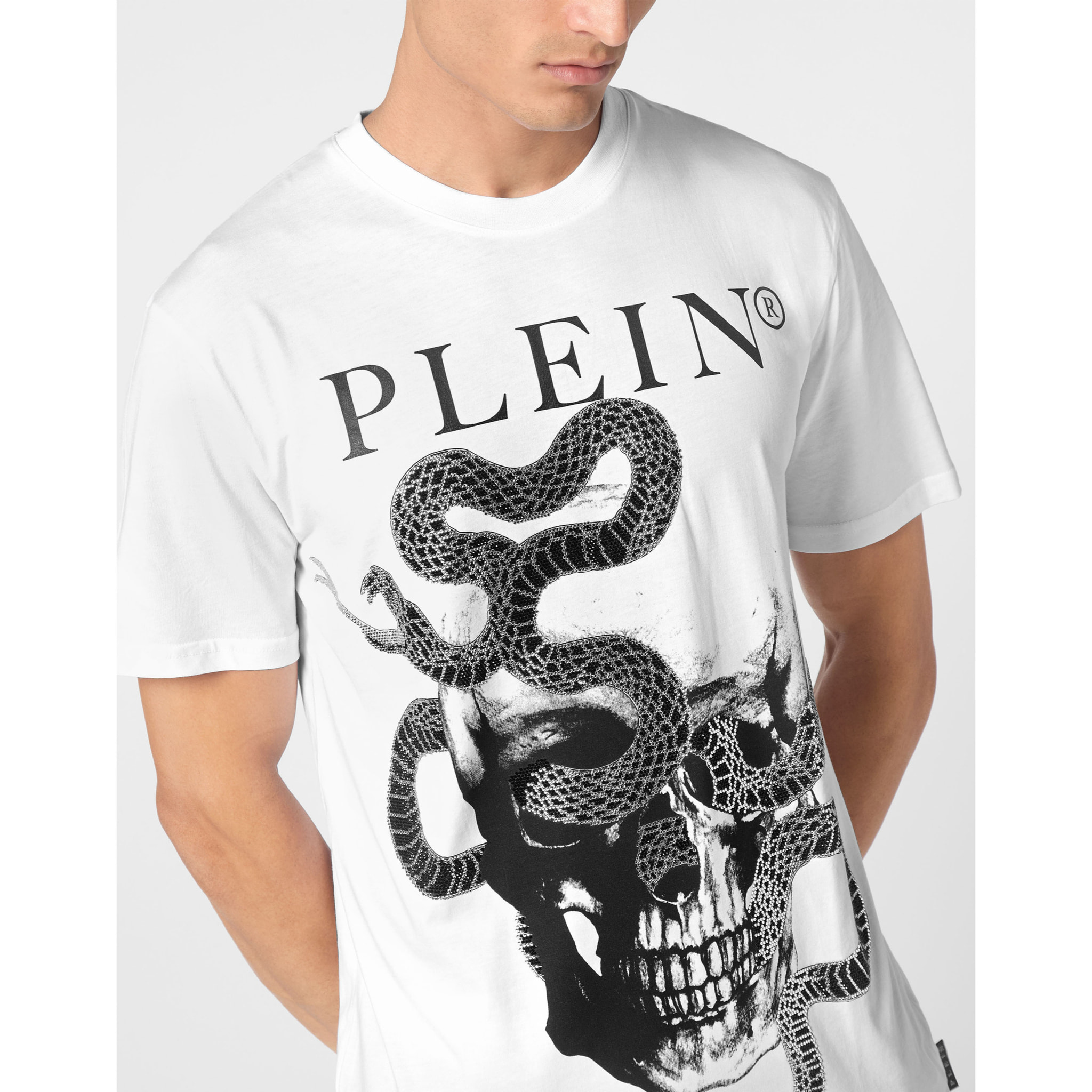 PHILIPP PLEIN T-Shirt Round Neck SNAKE