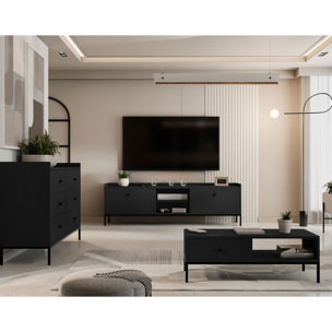 Filipo - table basse - 90 cm - Noir