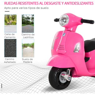 Moto Eléctrica Vespa para Niños de +18 Meses Rosa