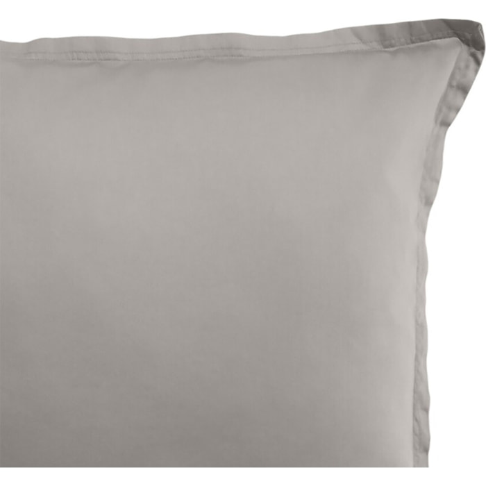 Paire de Taies D'oreiller 1pcs 100% Satin De Coton 105 Fils Gris Clair