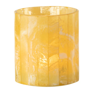 J-Line bougeoir Lignes - verre - jaune - medium
