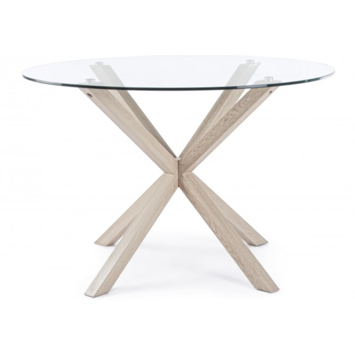 TAVOLO MAY ROTONDO GAMBA NATURALE D114 cm