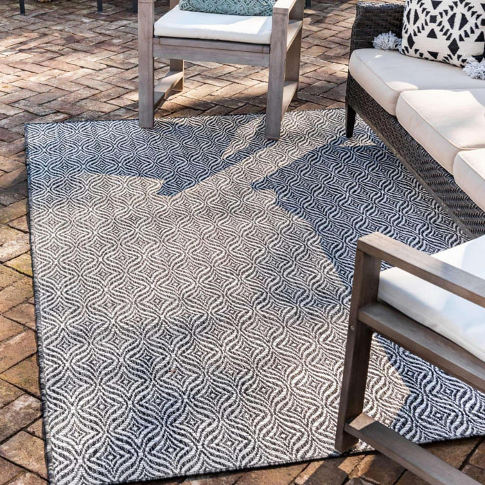 Tapis extérieur tissé kilim rectangle JADE