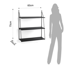 Tomasucci Étagère murale FAST BIG BLACK 2 Noir