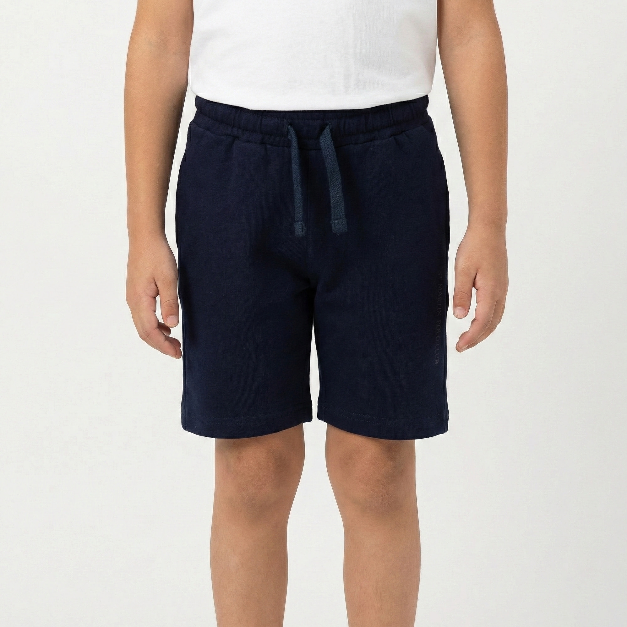 Bermuda felpa con logo stampato french terry