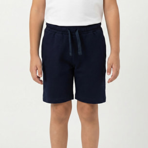 Bermuda felpa con logo stampato french terry